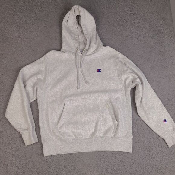 Champion Reverse Weave Hoodie Sweatshirt‎ Men’s Small Gray Pullover Cotton Blend - Picture 1 of 15